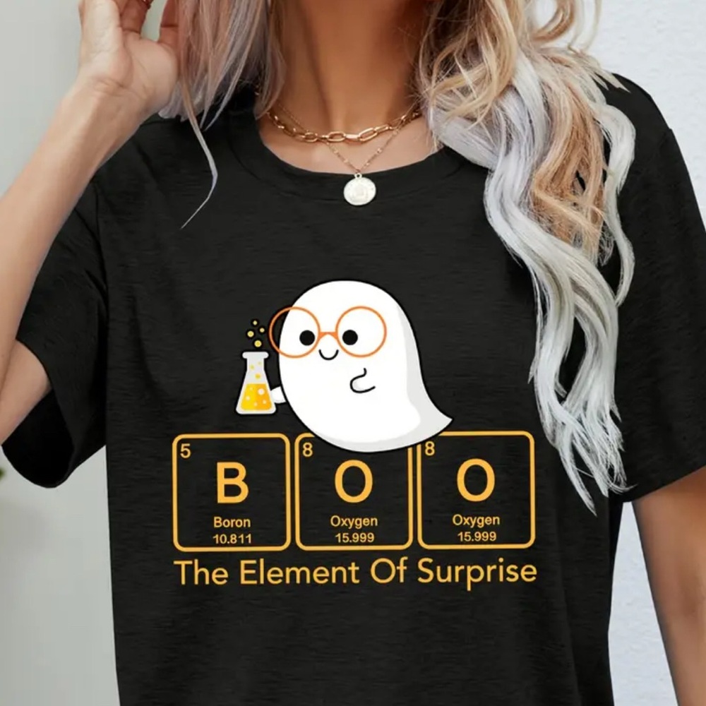 NWOT Black Boo Ghost Graphic T-Shirt Sz. M 
👻